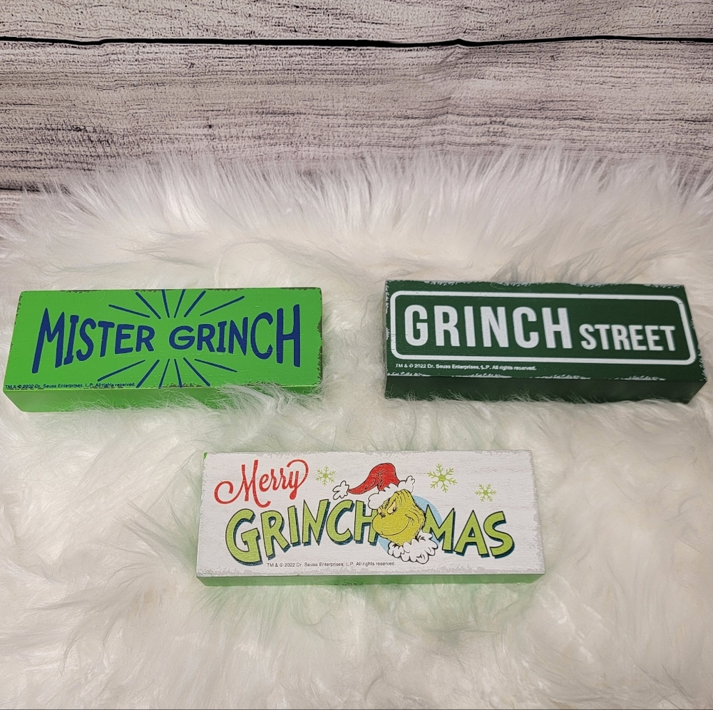 Grinch Wooden Blocks